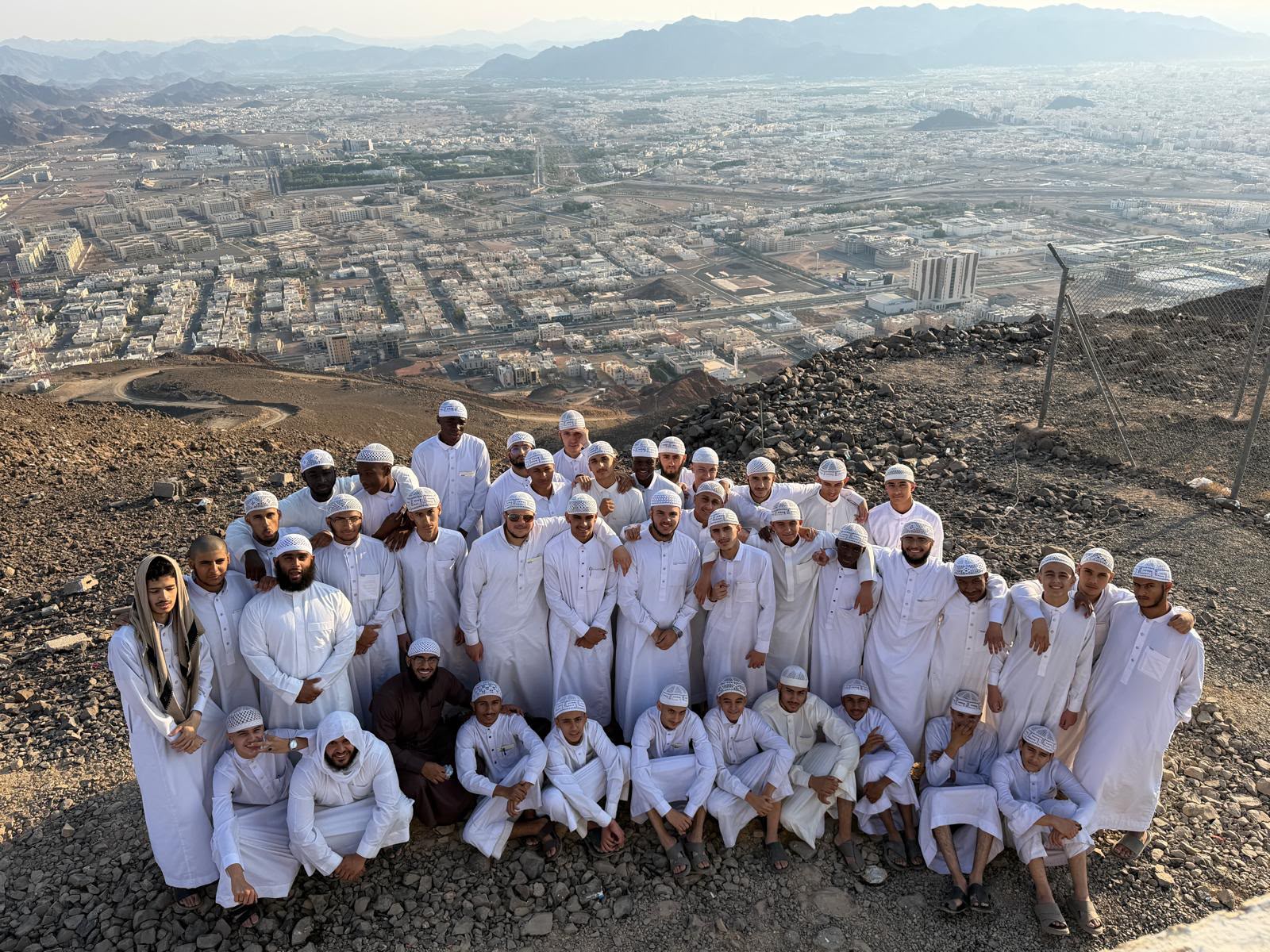 Khairway brothers overlooking the city near Madinah